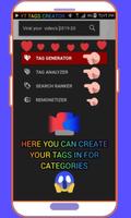 Yt Tags Creator : Most Popular tags finder. Affiche