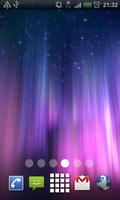 Purple Aurora Light Streaks Live Wallpaper imagem de tela 2