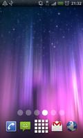 Purple Aurora Light Streaks Live Wallpaper imagem de tela 3