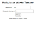 Penghitung Waktu Tempuh