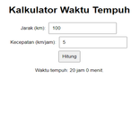 Penghitung Waktu Tempuh