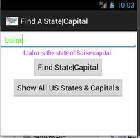 US States and Capitals capture d'écran 1
