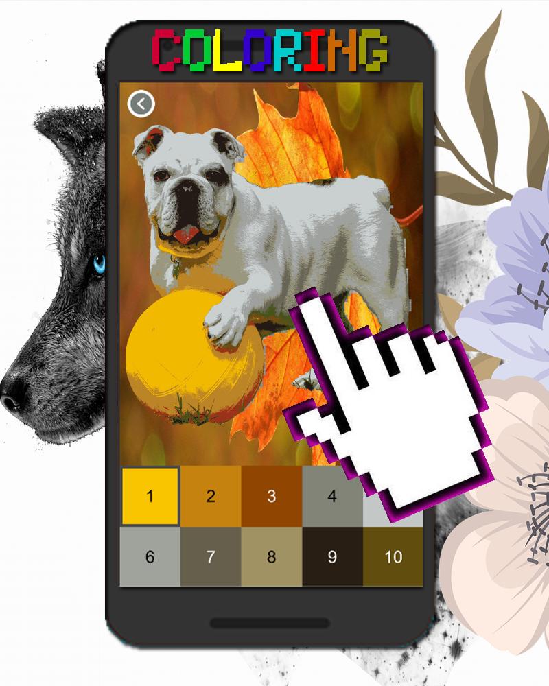Dog Animal Coloring By Number Pixel Art For Android Apk Download