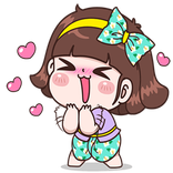 Cute Girl Sticker - WAStickerApps