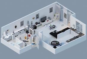 3 Schermata 300 layout di disegni 3D per la casa