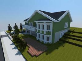 现代房子为Minecraft 海报