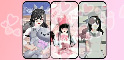برنامه‌نما Sakura School Pink Wallpaper عکس از صفحه