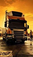 배경 화면 Scania 트럭 포스터