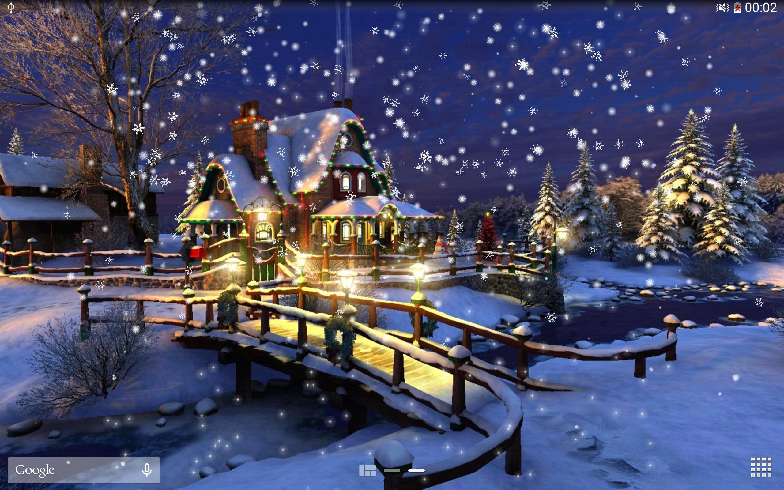 冬季圣诞雪之夜免费动态桌布安卓下载 安卓版apk 免费下载