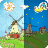 Cartoon windmill-icoon