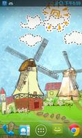 Cartoon windmill plakat