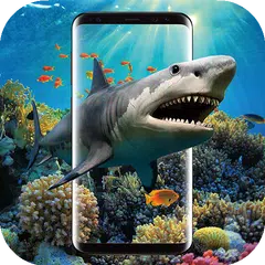 3D Shark in the Live Wallpaper