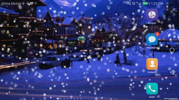 Snow Night City Live Wallpaper capture d'écran 1