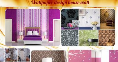 desain dinding wallpaper rumah poster