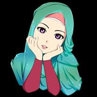 Wallpaper Kartun Perempuan Cantik Berjilbab screenshot 2