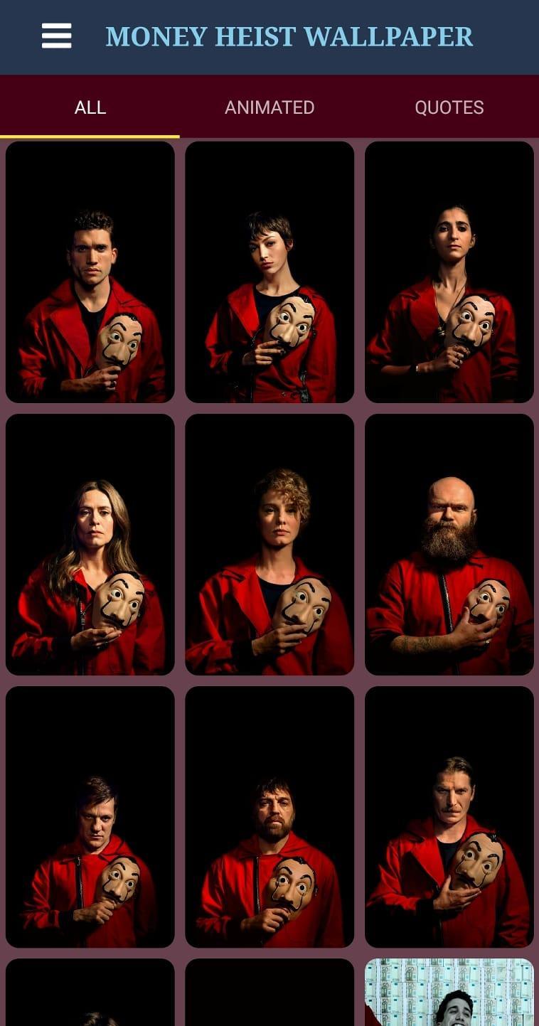 Money Heist Wallpaper APK do pobrania na Androida