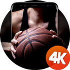 Basketball Hintergründe 4k auf dem Bildschirm Zeichen