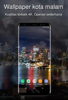 Wallpaper kota malam 4K poster