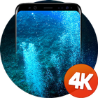 Fonds d'écran bleu océan 4k icône
