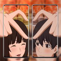 Anime paar achtergronden-poster