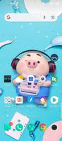 Cute pig wallpaper الملصق