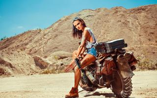 Hot Motorcycle Girls Wallpapers HD Affiche