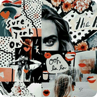 Esthetische collage wallpaper-icoon