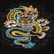 ”Neon Dragon wallpaper 4K