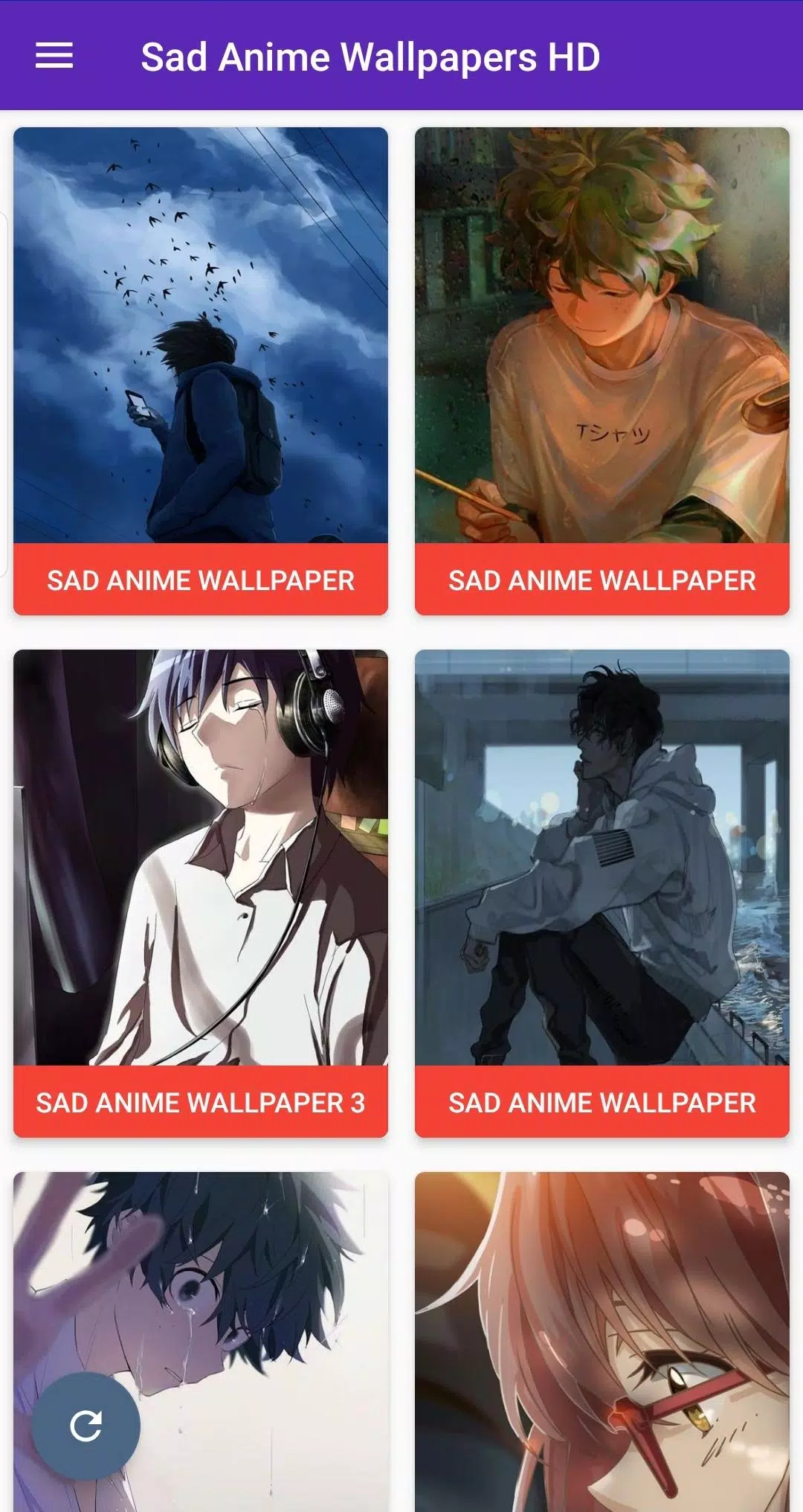 anime sad wallpaper APK للاندرويد تنزيل