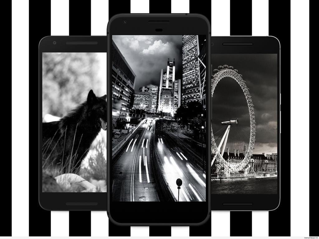 Home Screen Black And White Wallpaper Hd For Mobile - Rehare