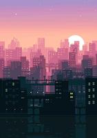 Pixel Art City Wallpaper Ekran Görüntüsü 3