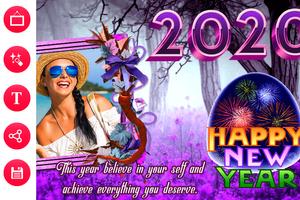 Happy New Year Photo Frame 2020| Photo Editor screenshot 1