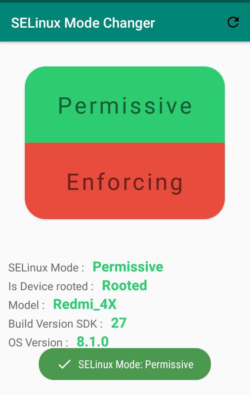 selinux mode changer root