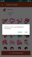 Love WASticker - Love Sticker for Whatsapp capture d'écran 3