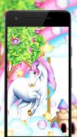 Unicorn Wallpaper, Kawaii, Cute Backgrounds capture d'écran 2