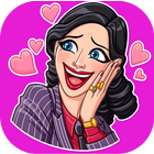 Girl Stickers for Whatsapp आइकन