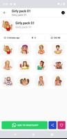 Girl Stickers for Whatsapp imagem de tela 3