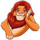 Cartoon Lion Stickers ikon
