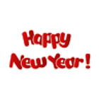 Happy New Year Sticker simgesi