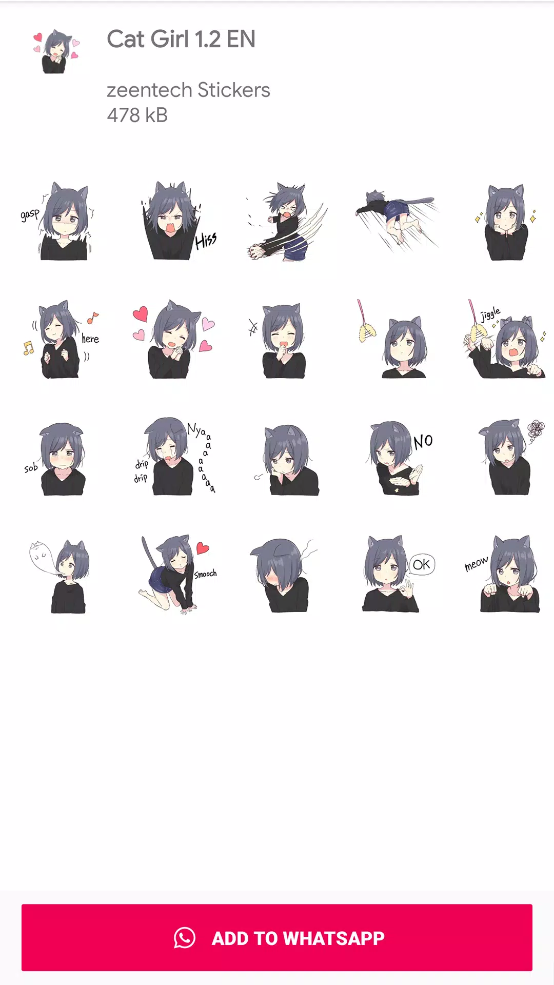 Stickers Menhera-chan. 3 ENG Telegram : Download on Android or Apple