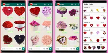 WASticker - adesivos de flores