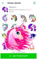 Unicorn stickers for WhatsApp poster