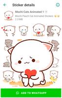 Mochi Cat Animated Stickers Affiche