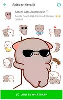 Mochi Cat Animated Stickers capture d'écran 1