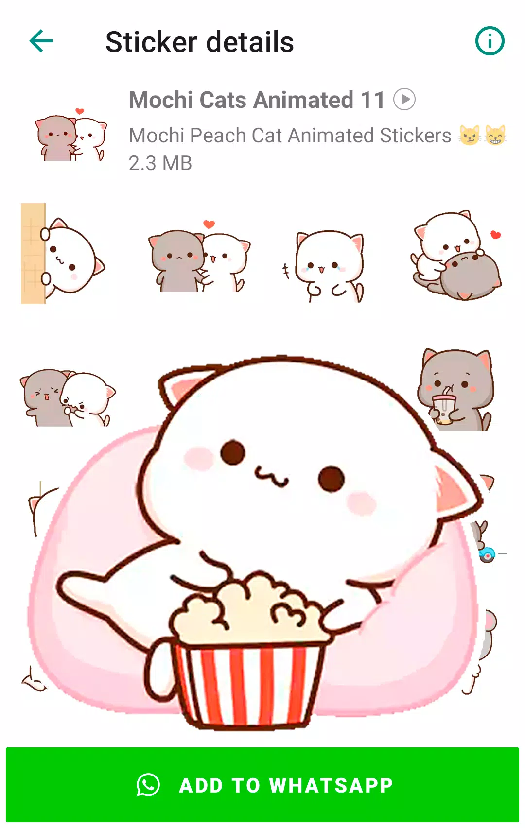 Mochi Cat Animated Stickers APK للاندرويد تنزيل