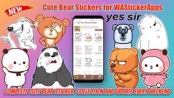 Cute Bear WASticker poster