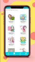 Cute Hijab Girls Stickers 스크린샷 1