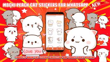 Mochi Peach Cat Stickers poster