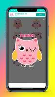 Night Owl Cute WASticker ảnh chụp màn hình 3