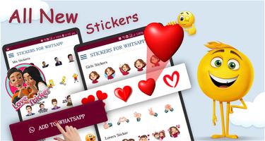 New Emoji Stickers (WastickerApps) اسکرین شاٹ 1